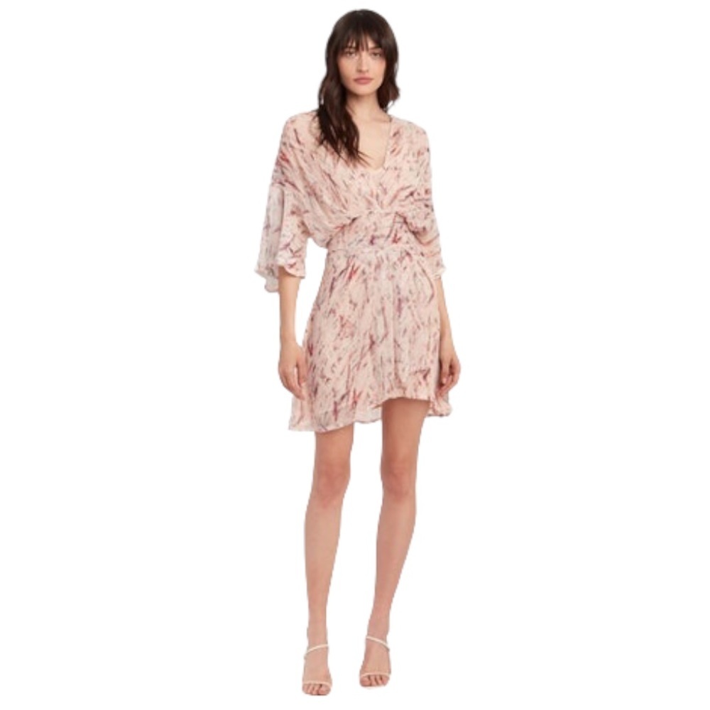 IRO Pommie Paint-Print Silk Mini Dress FR 34/US 2